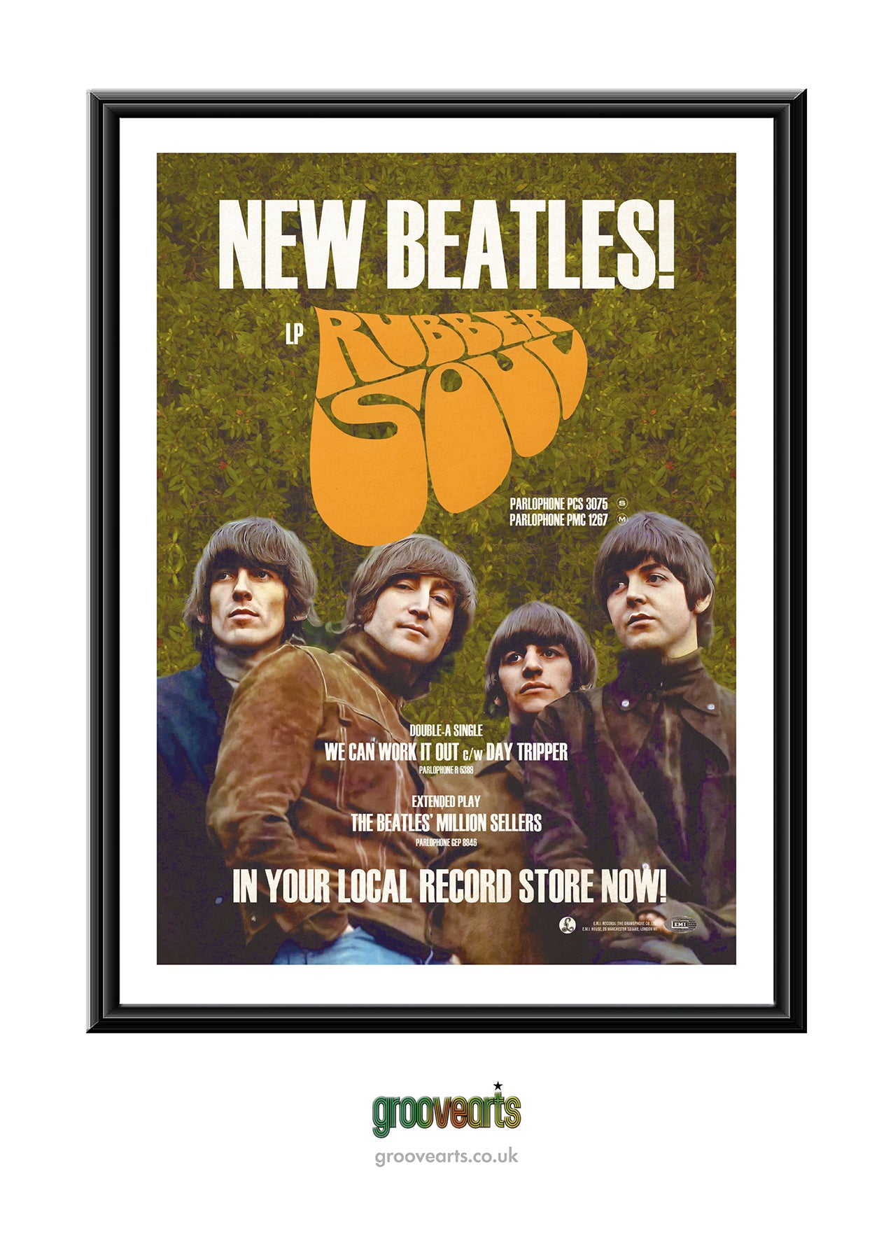 THE BEATLES - Rubber Soul launch poster